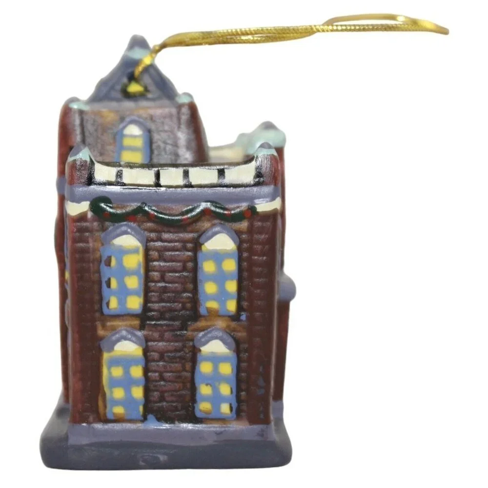 Vintage Collectible Badcock Furniture Police Station Hand-Painted‎ Bell Ornament